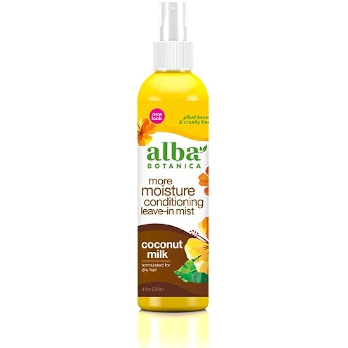 Alba Botanica COCONUT MILK LEAVE-IN MIST MORE MOISTURE CONDITIONING 237 ML - Image 2